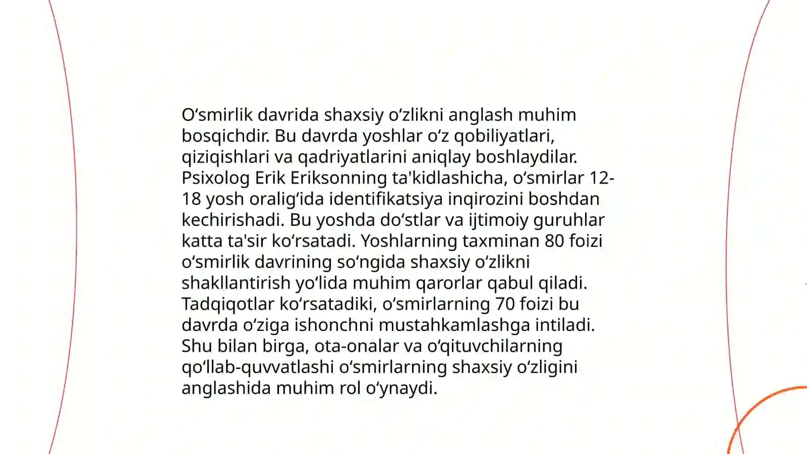 Oʻsmirlik davrida psixik rivojlanishning umumiy tavsifi 3