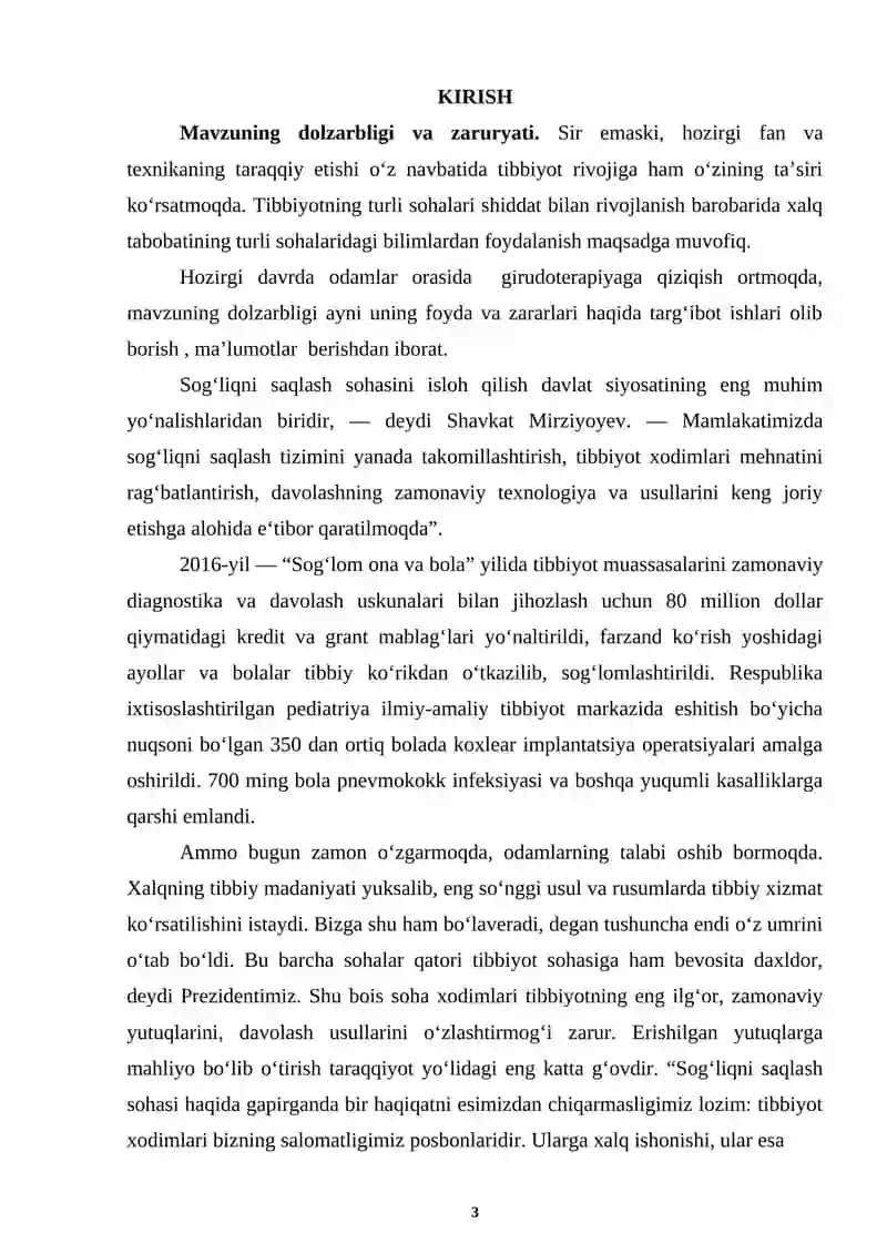“SURXONDARYO VILOYATI SHAROITIDA ZULUKLAR (HIRUDINAE) SINFI VAKILLARINING BIOEKOLOGIK XUSUSIYATLARI” 3