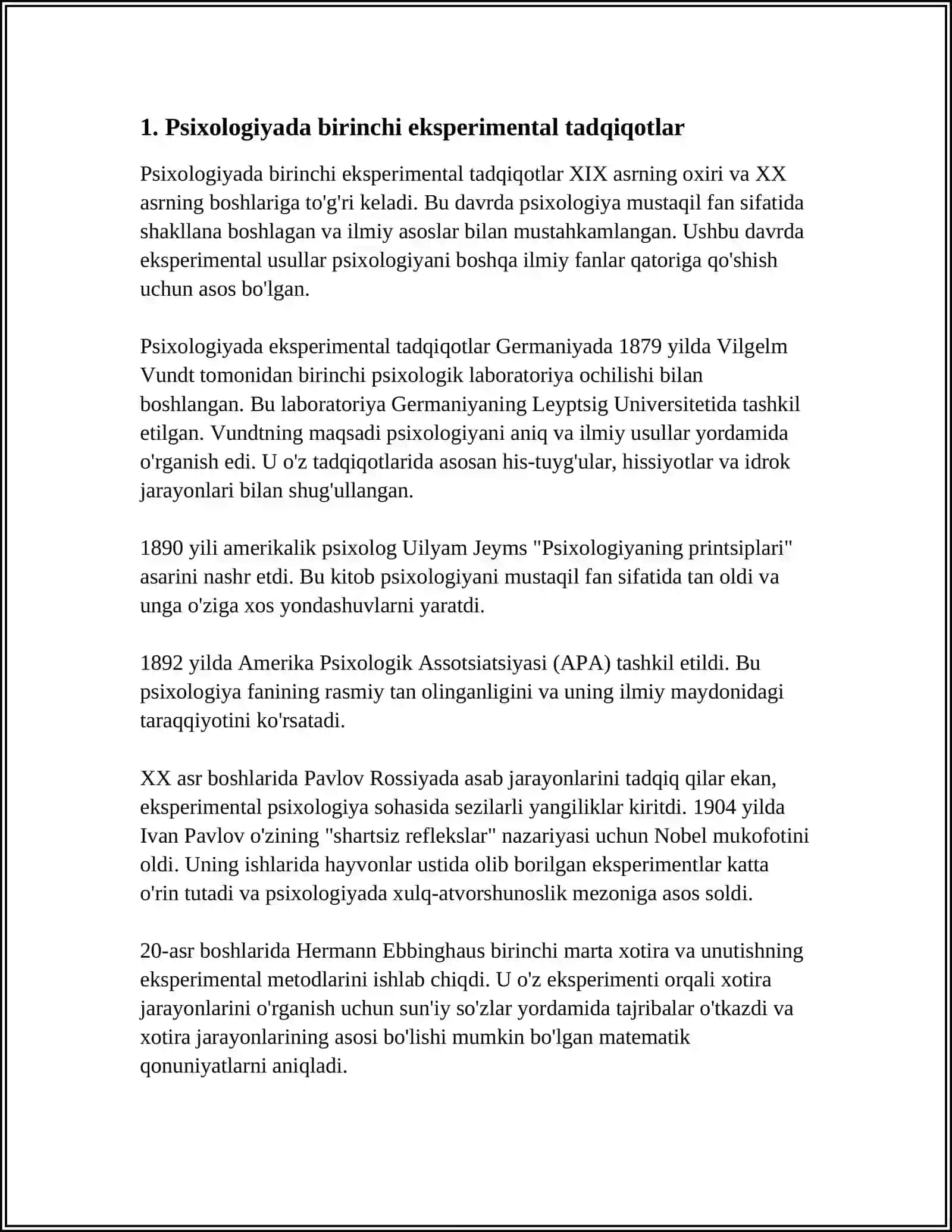 BIRINCHI ÓTKAZILGAN EKSPRIMENTAL TADQIQOTLAR 3