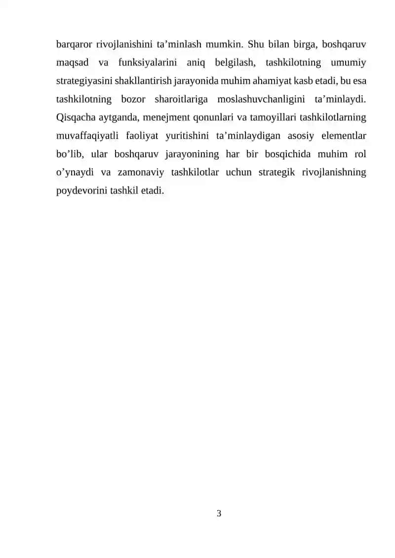 Menejment qonunlari va tamoyillarining asosiy konseptlari 3