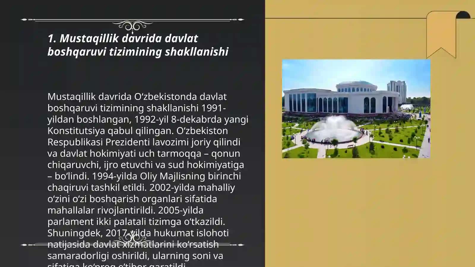 Davlat boshqaruvi tizimida amalga oshirilgam islohotlar 3