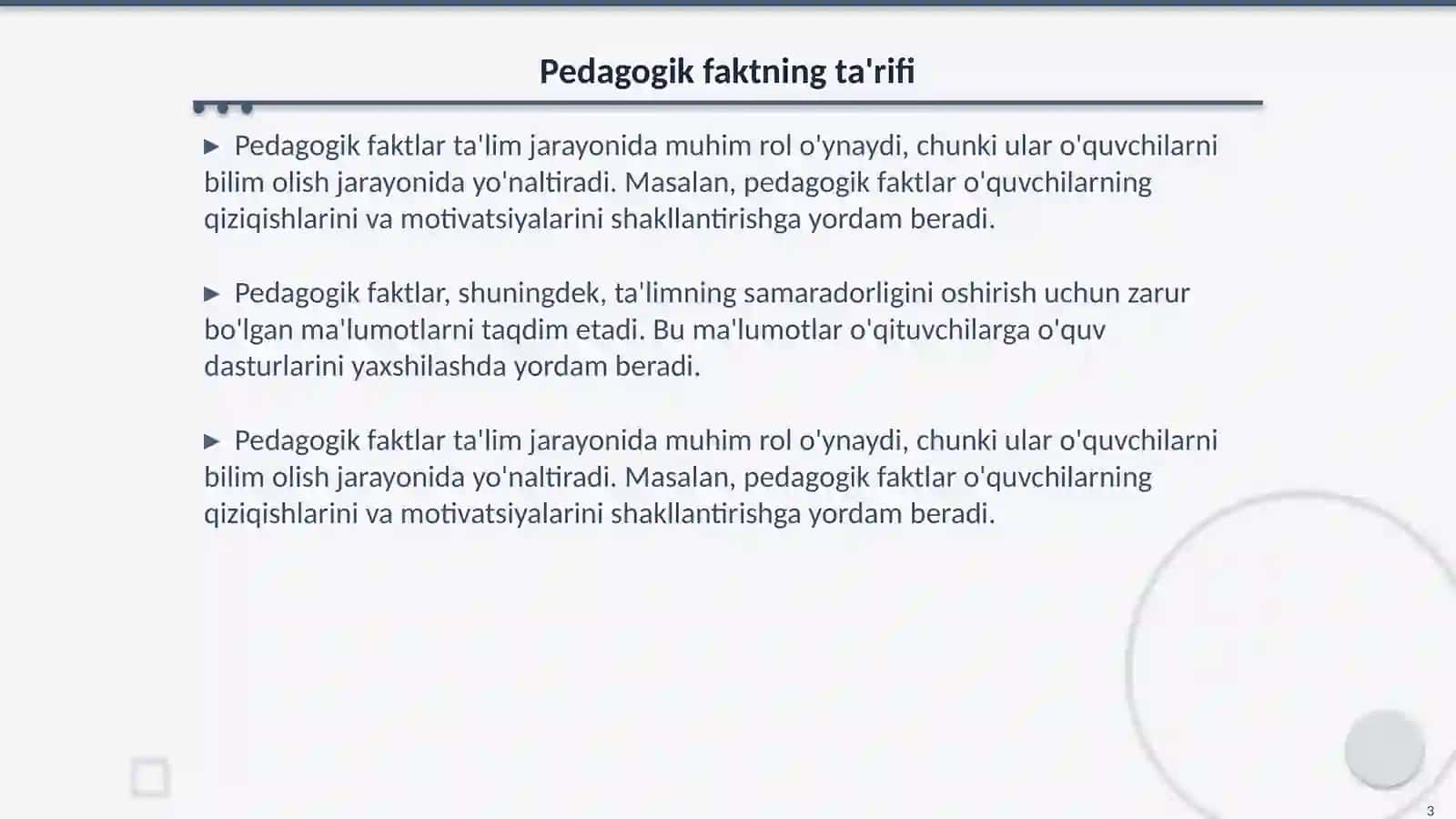 Pedagogika fakt 3