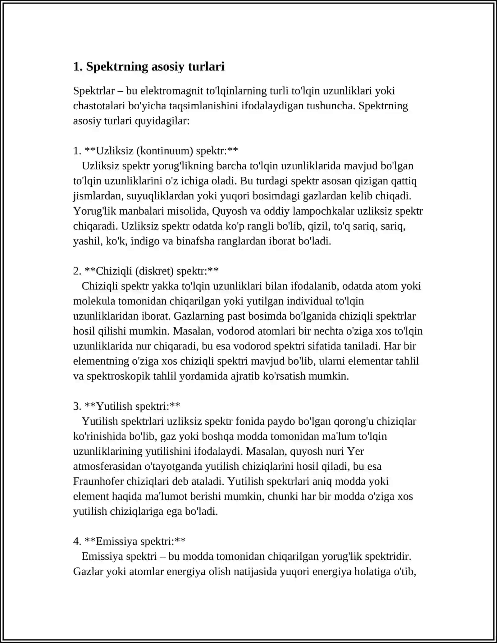 ELEMENT ATOMLARINING SPEKTRLARI VA MOZLI QONUNI 3