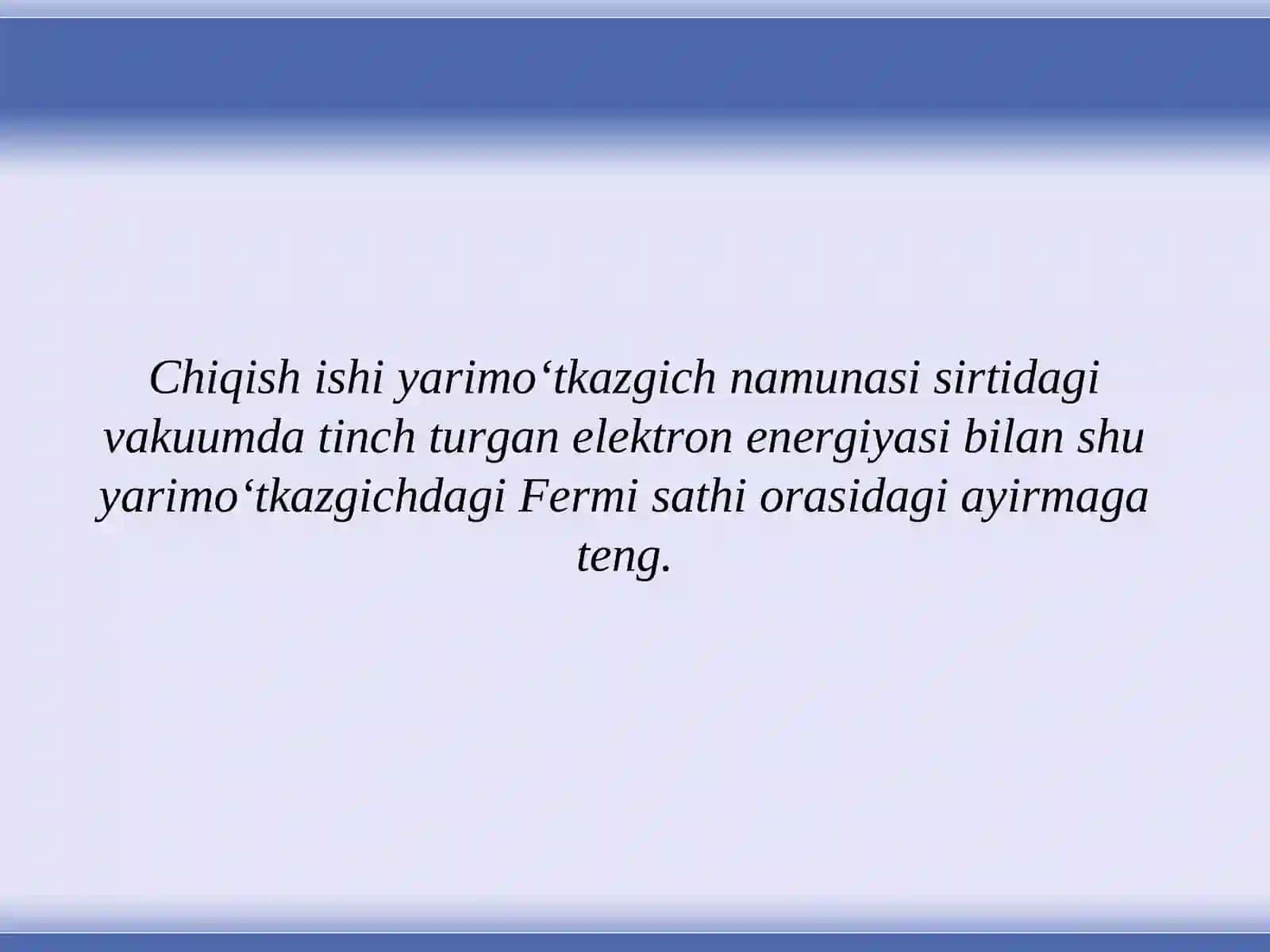 Yarimo‘tkazgich bilan metall chegarasidagi to‘siq (Shottki to‘sig‘i) 3