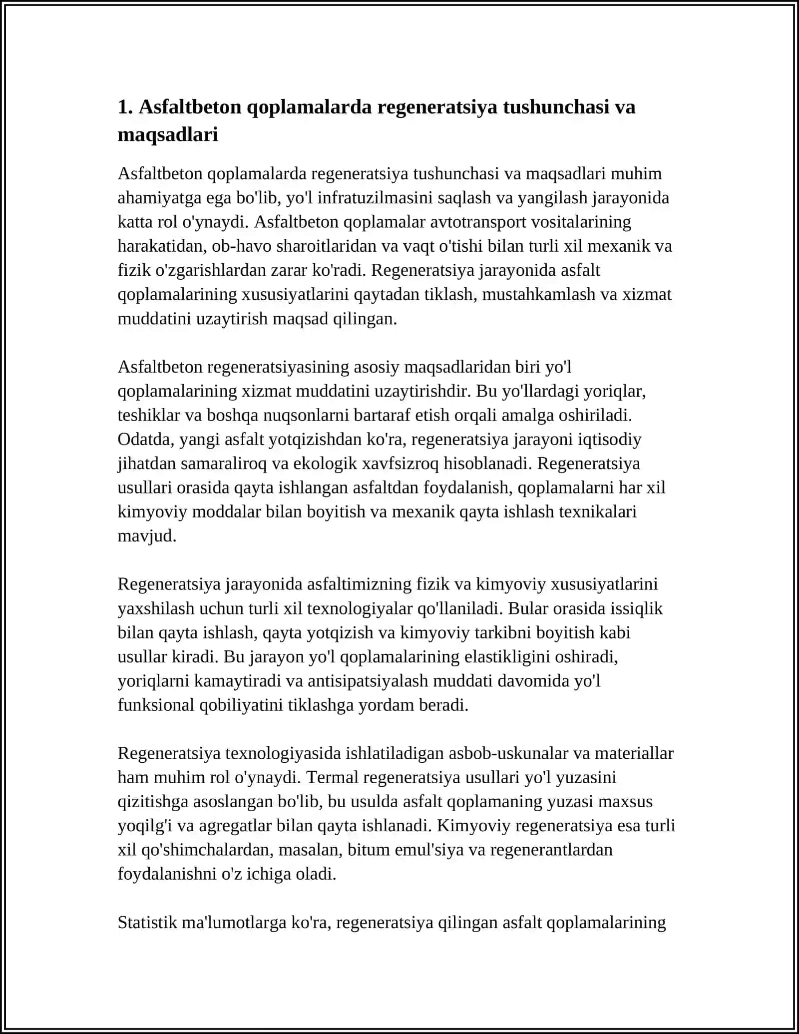 ASFALTBETON QOPLAMALARDA REGENRATSIYA TEXNALOGIYASI 3