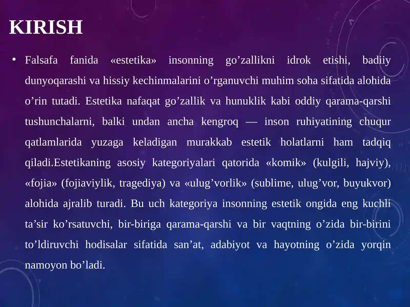 Komik, Fojea va Ulg'vorlik kategoriyalari va ularning estetika hamiyati 3