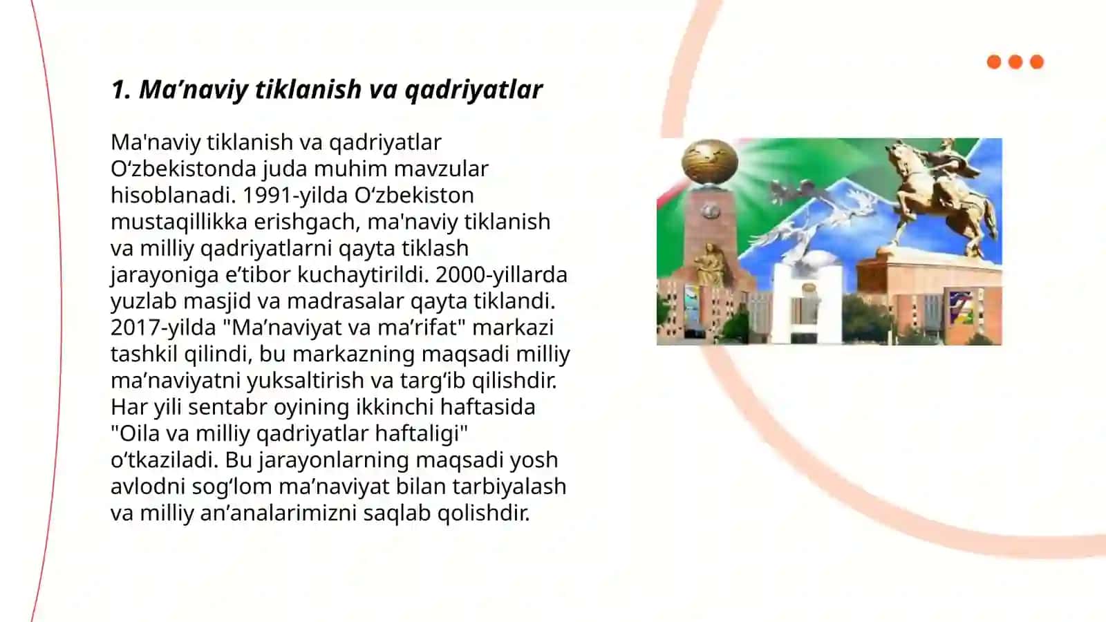 Ma'naviy tiklanish va qadriyatlar 3