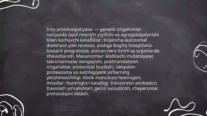 Irsiy proteinopatiyalar 3
