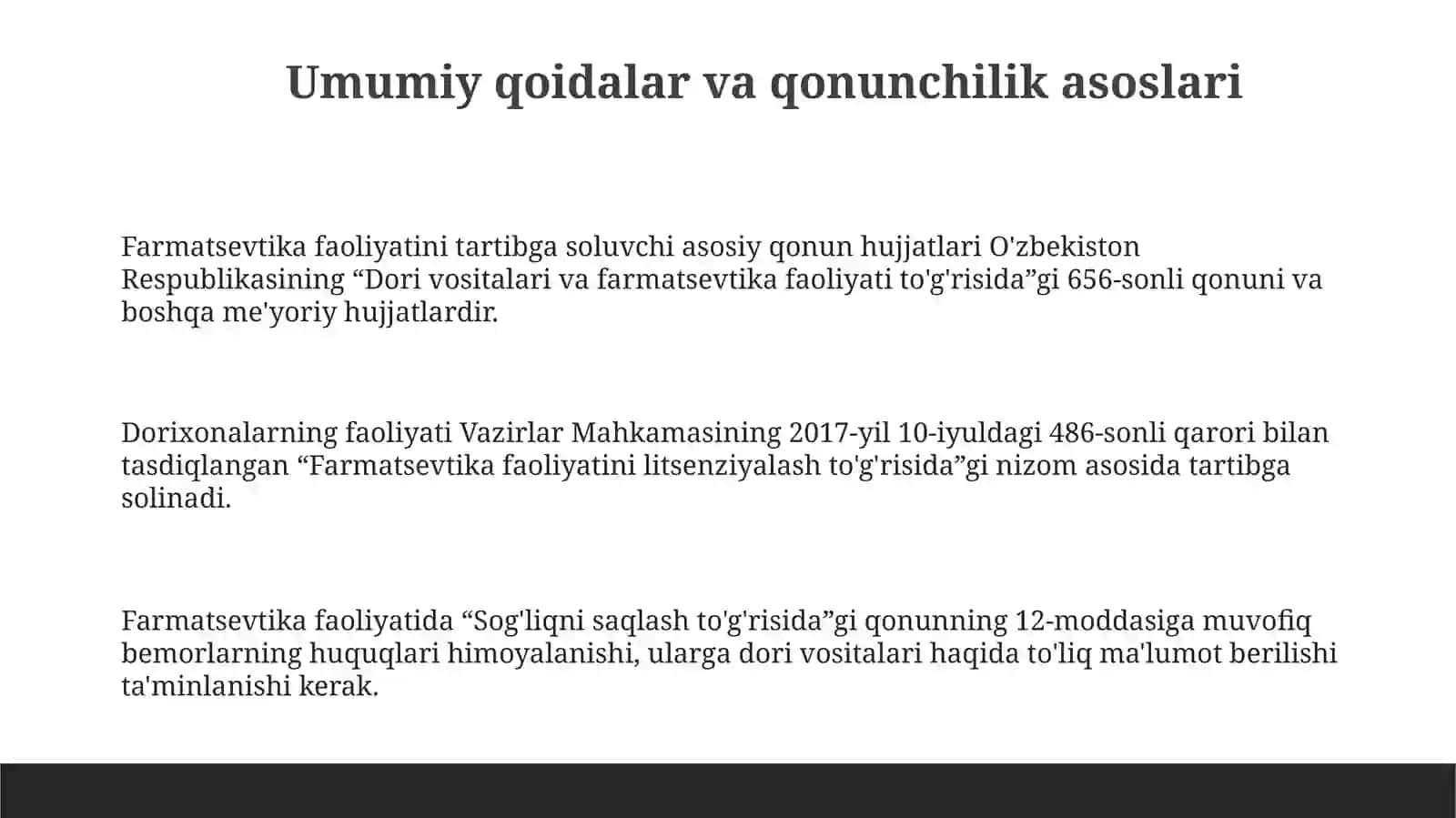 Turli mulkchilik shaklidagi dorixonalar ishini tashkil etish 3