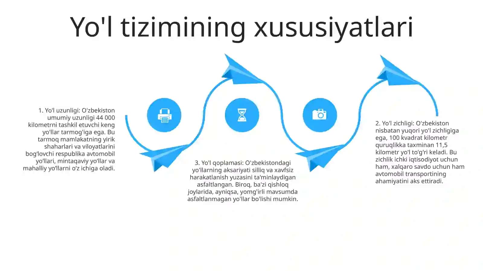 O'Zbekiston Respublikasi Avtomobil Yo'Llari Haqida Umumiy Ma'Lumot Va Tushunchalar 3