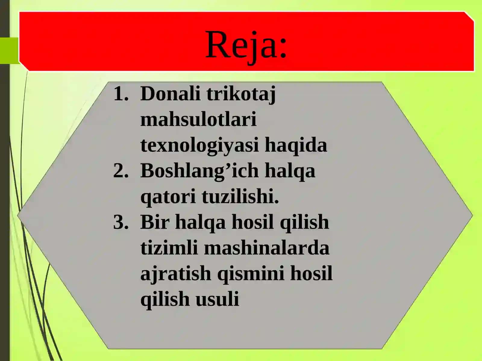 DONALI TRIKOTAJ MAHSULOTLARINI ISHLAB CHIQARISHDA MAHSULOT BOSHLANG’ICHHALQA QATORIA JRATISH 3