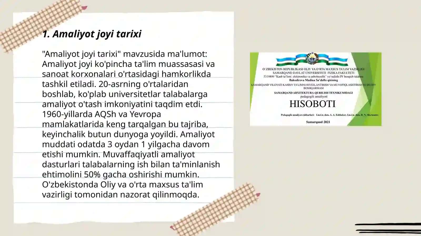 Amaliyot xisoboti 3