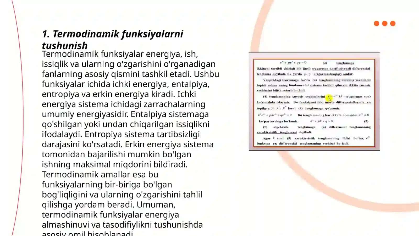 Termodinamik funksiyalar va muvozanat konstantalarini hisoblash usullari 3