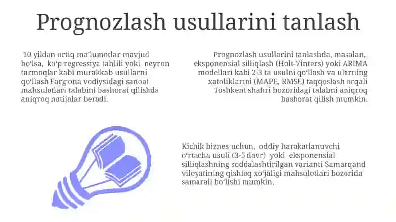 Talabni qondirishni taqdiq etish va prognоz qilish 3