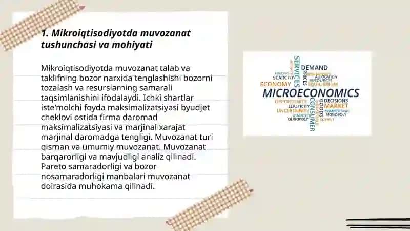 Mikroiqtisodiyot muvozanatlikni mohiyati va unga erishish yoʻllari 3