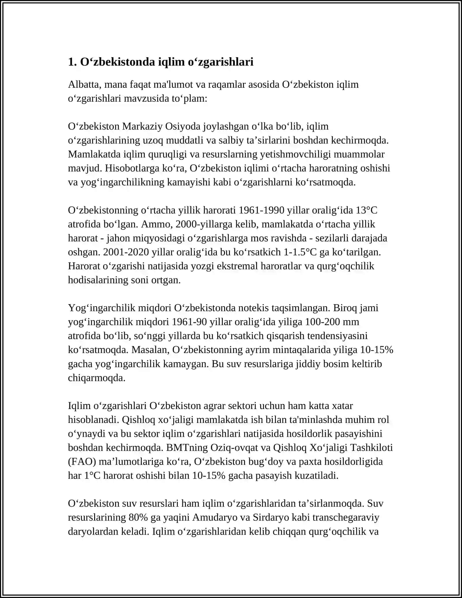 OʻZBEKISTONDA NOQULAY METEOROLOGIK HODISALAR 3