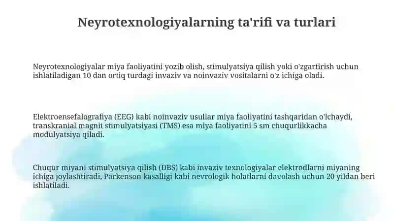 Neyrotexnologiyalarni qo'llashning etik jihatlari 3