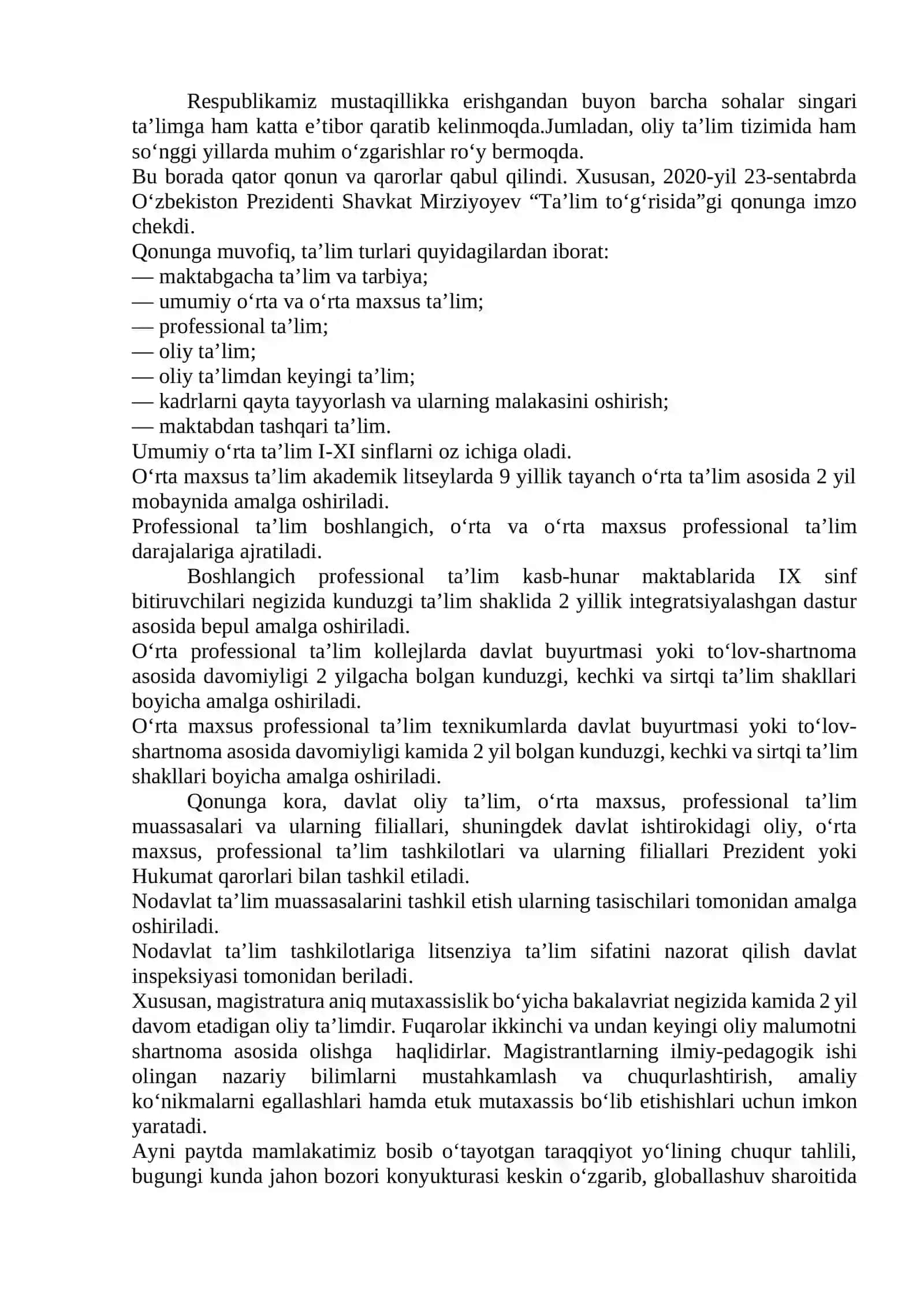 ILMIY TADQIQOT ISHI VA MAGISTRLIK DISSERTATSIYASINI TAYYORLASH HAMDA HIMOYA QILISH va ILMIY PEDAGIGIK ISHI BO‘YICHA HISOBOTI 3
