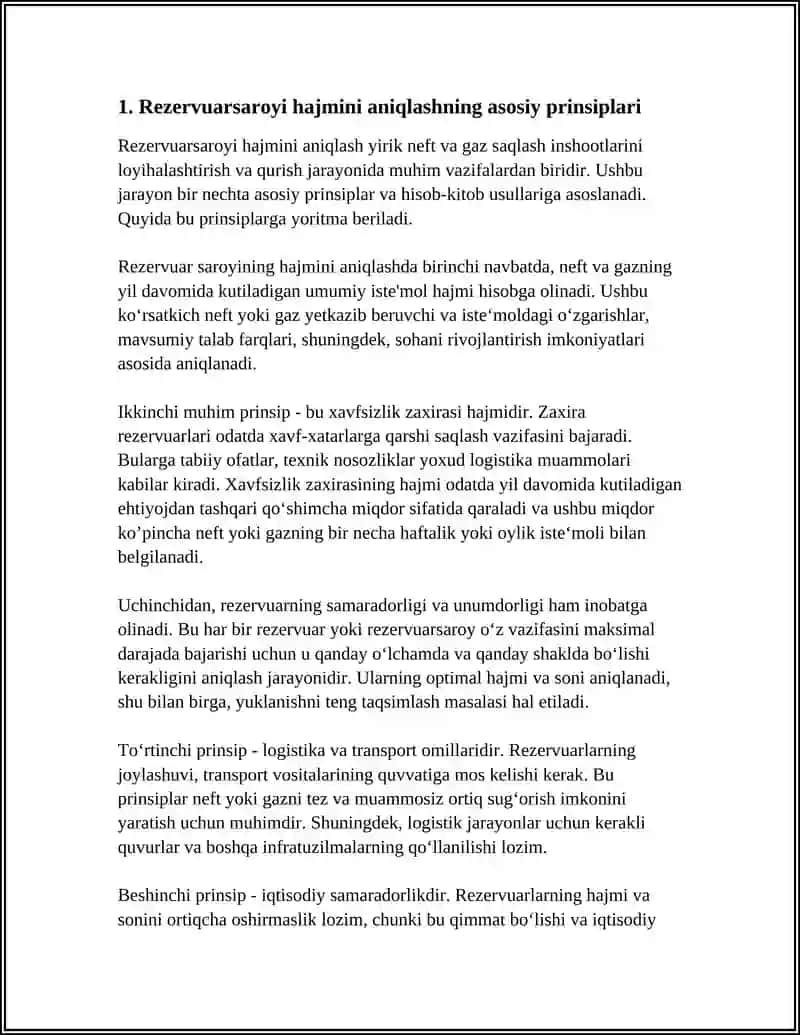 REZURVUARSAROYI HAJMI VA REZERVUARLAR SONINI ANIQLASH 3