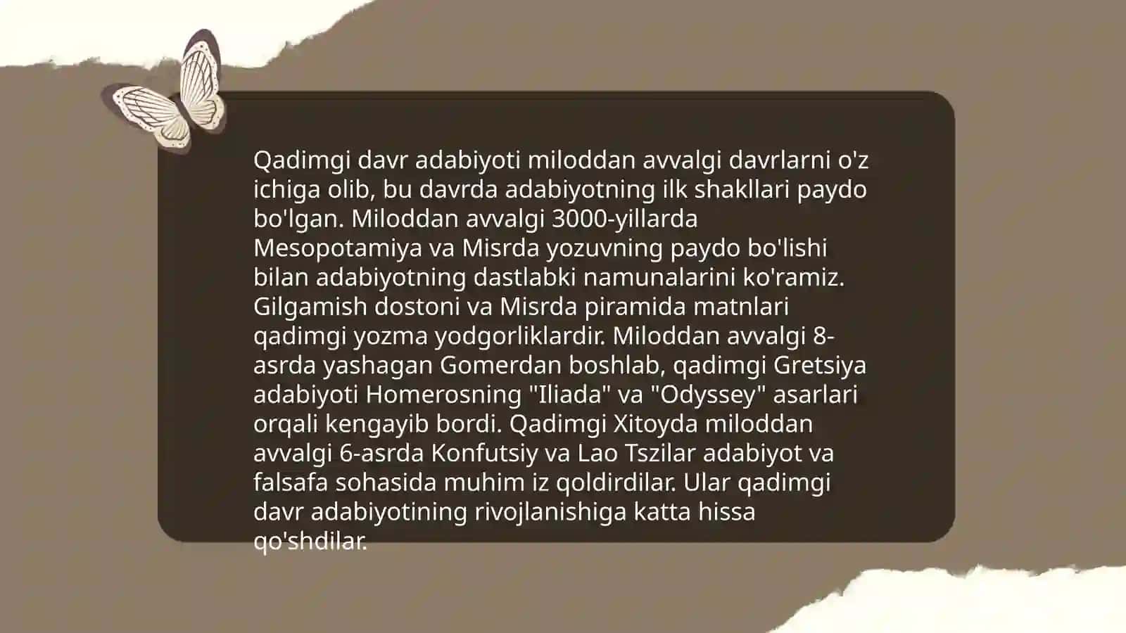 Qadimgi davr adabiyotshunosligi 3