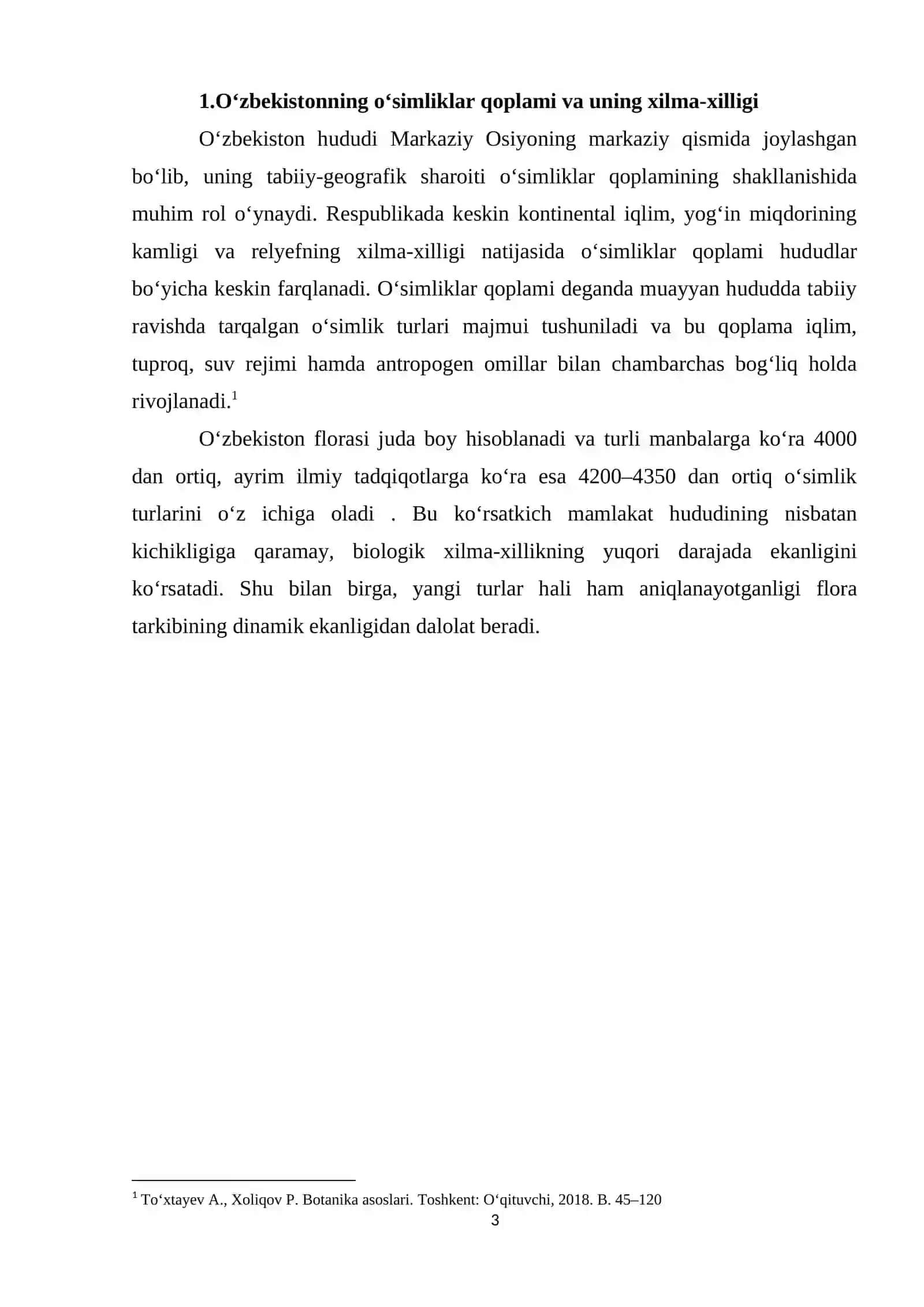 OʻZBEKISTONING OʻSIMLIKLAR QOPLAMI, OʻSIMLIKLARNING XALQ OʻRTASIDAGI AHAMYATI QIZIL KITOB 3