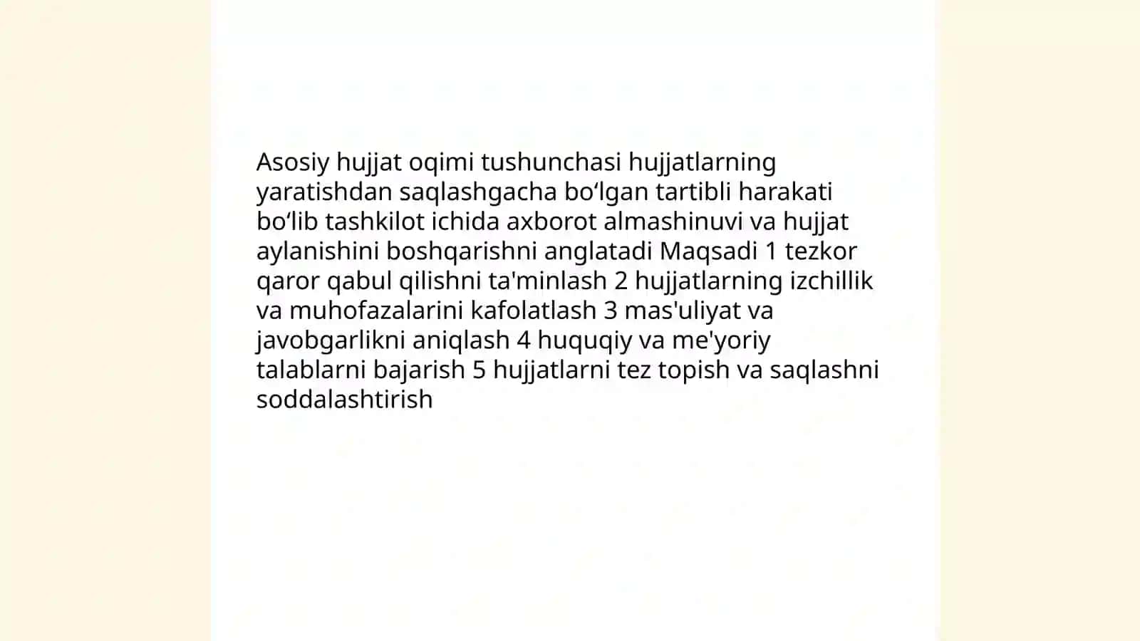 Asosiy xujjat oqimini tuzish belgilari 3