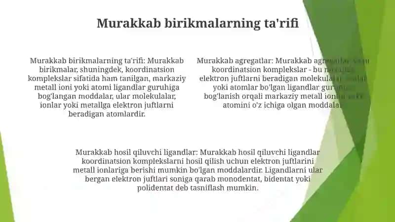 Kompleks Birikmalar Va Kompleks Hosil Qiluvchilar 3