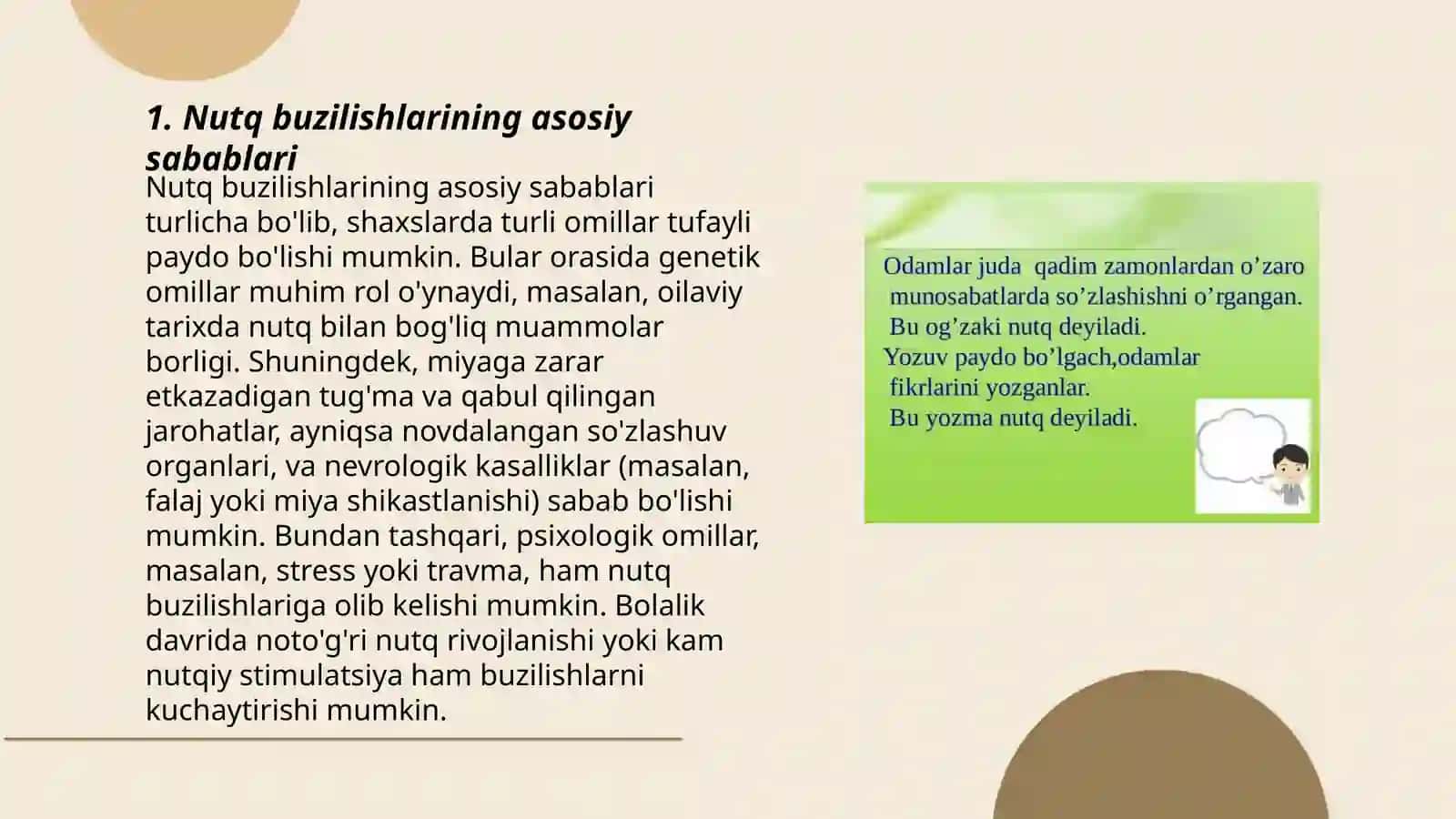 Nutq buzilishlari sabablari: sabablari va davolash usullari 3
