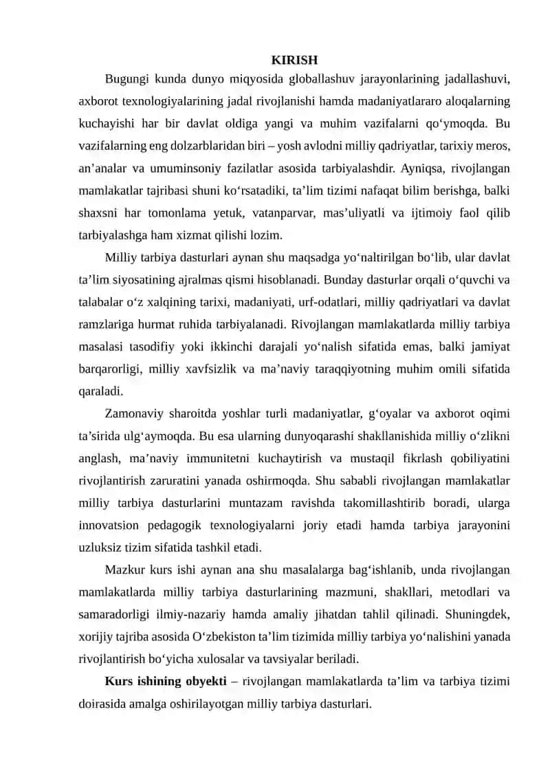 RIVOJLANGAN MAMLAKATLARDA MILLIY TARBIYA DASTURLARI 3