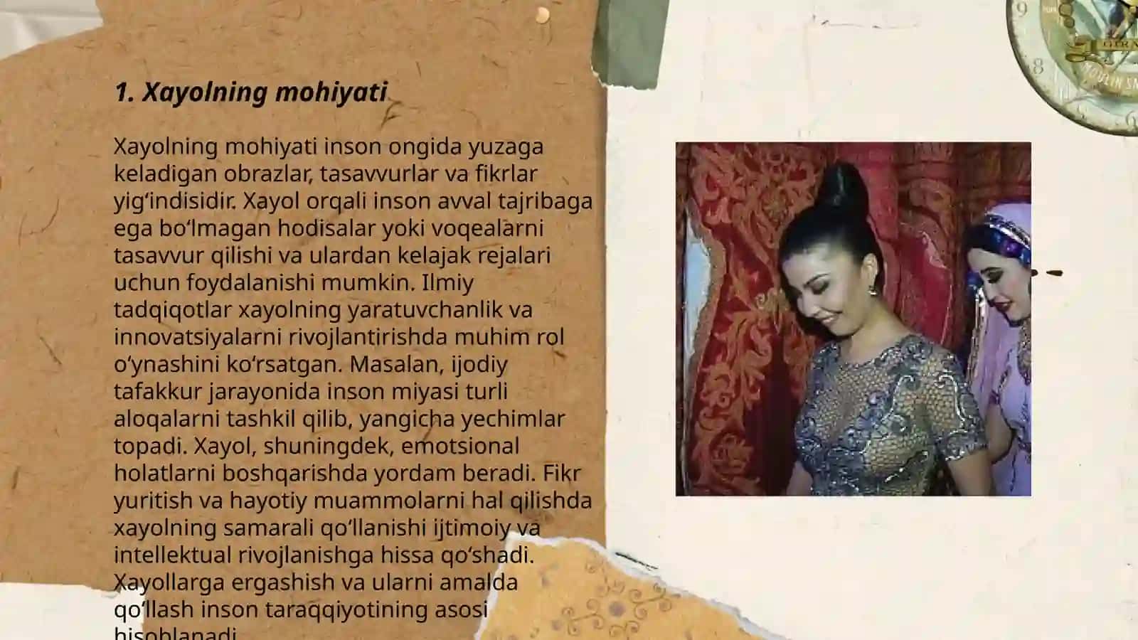 Xayol haqida tushuncha.Xayol jarayonlari va xayol turlari 3