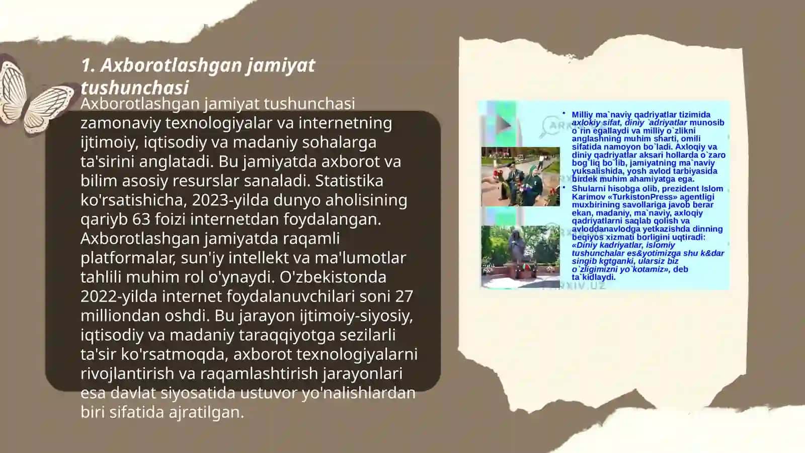 Axborotlashgan jamiyat va uning istiqbollari 3