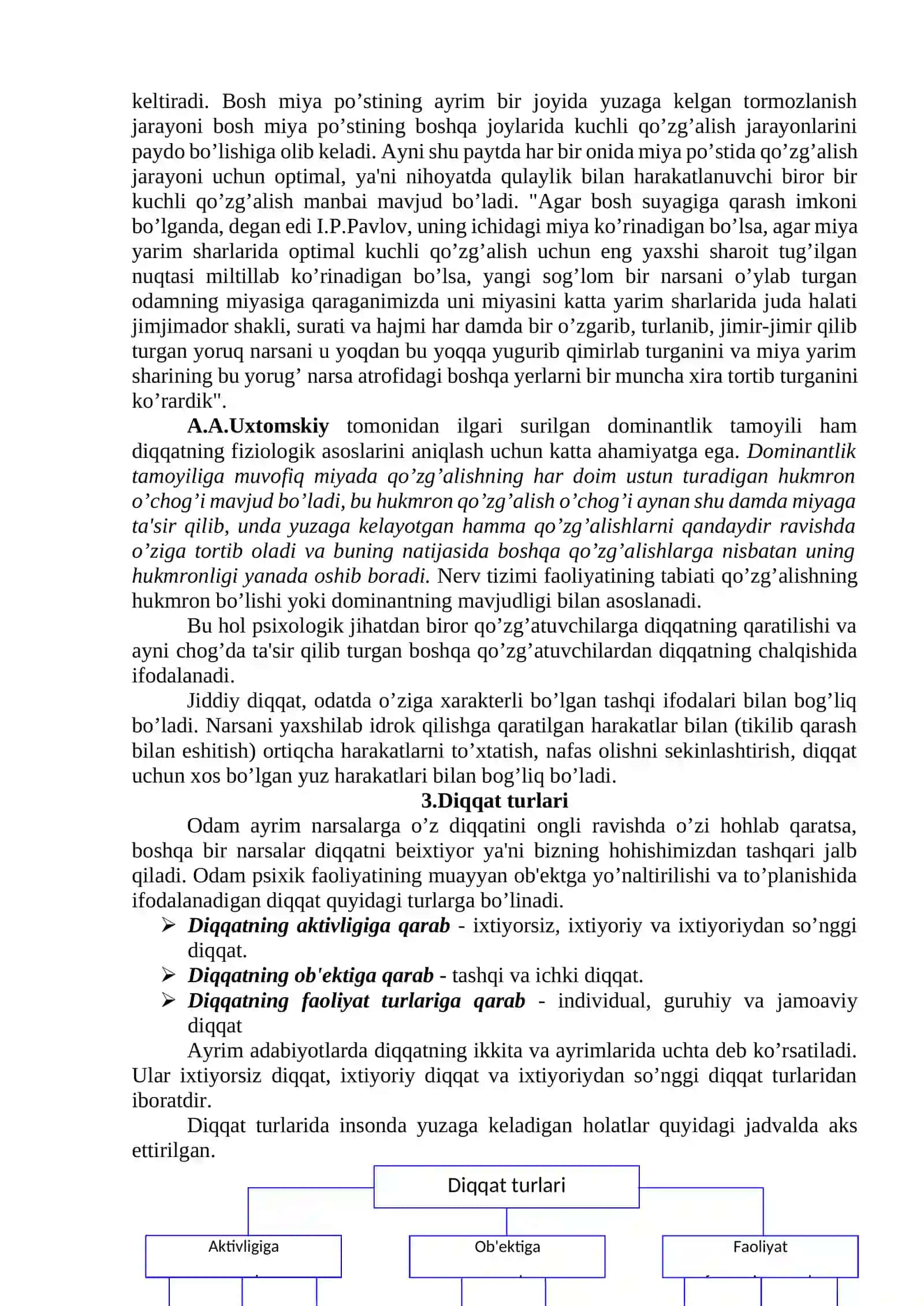 Diqqatning nerv-fiziologik asoslari 3
