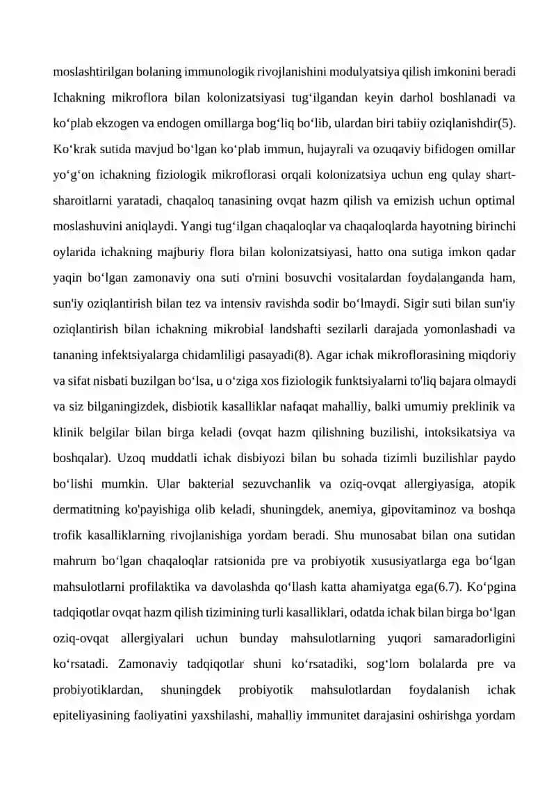 PROBIOTIKLARNING PEDIATRIYADA QO ‘LLANILISH VA ULARNING SAMARADORLIGINI BAHOLASH 3