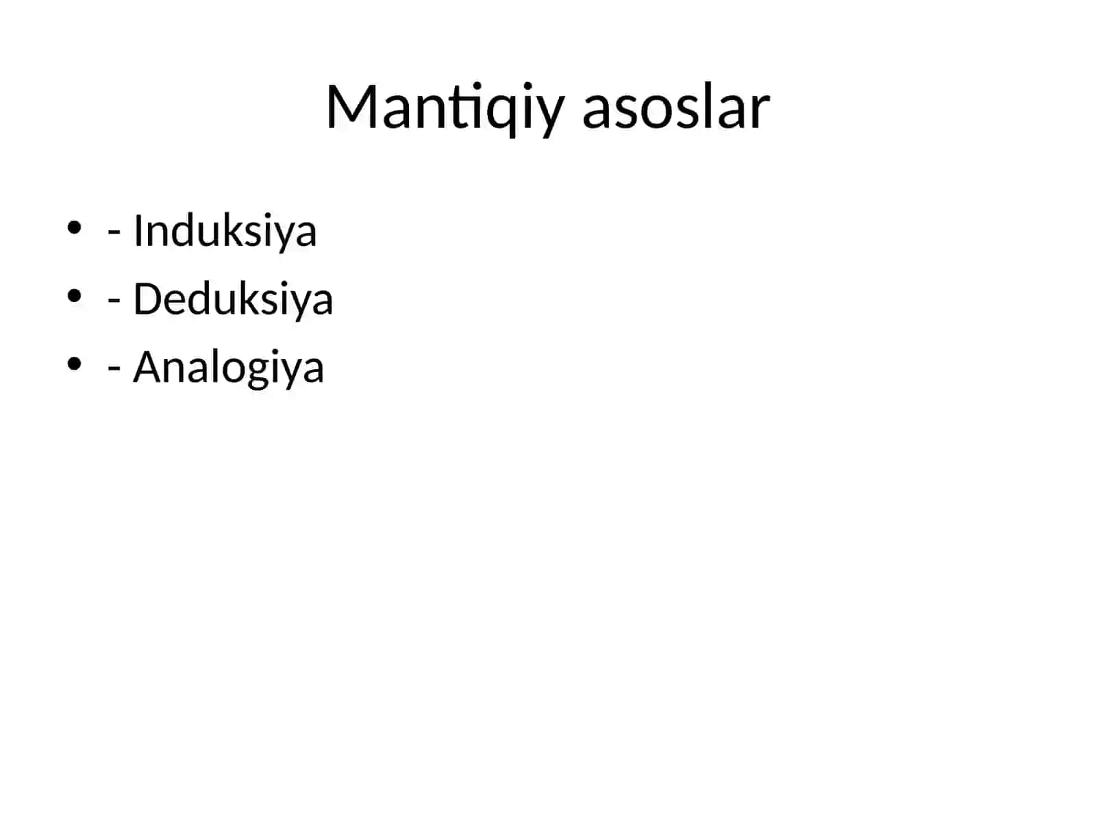Xulosa chiqarishning ilmiy asoslari 3