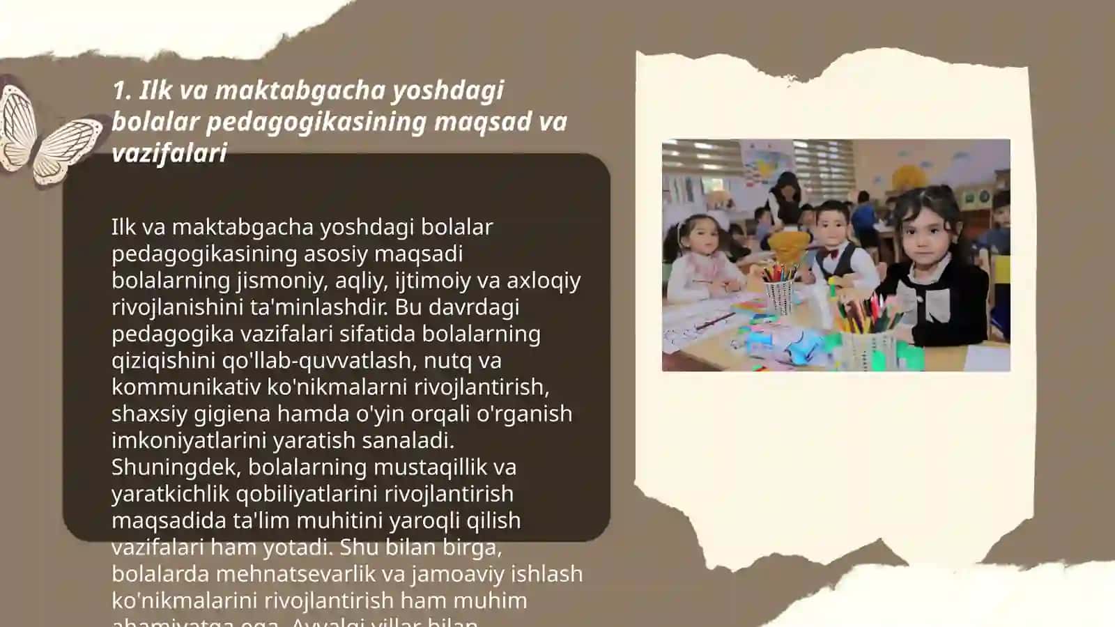 Ilk va maktabgaca yoshdagi bolalar pedagogikasi predmeti va asosiy vazifalari 3