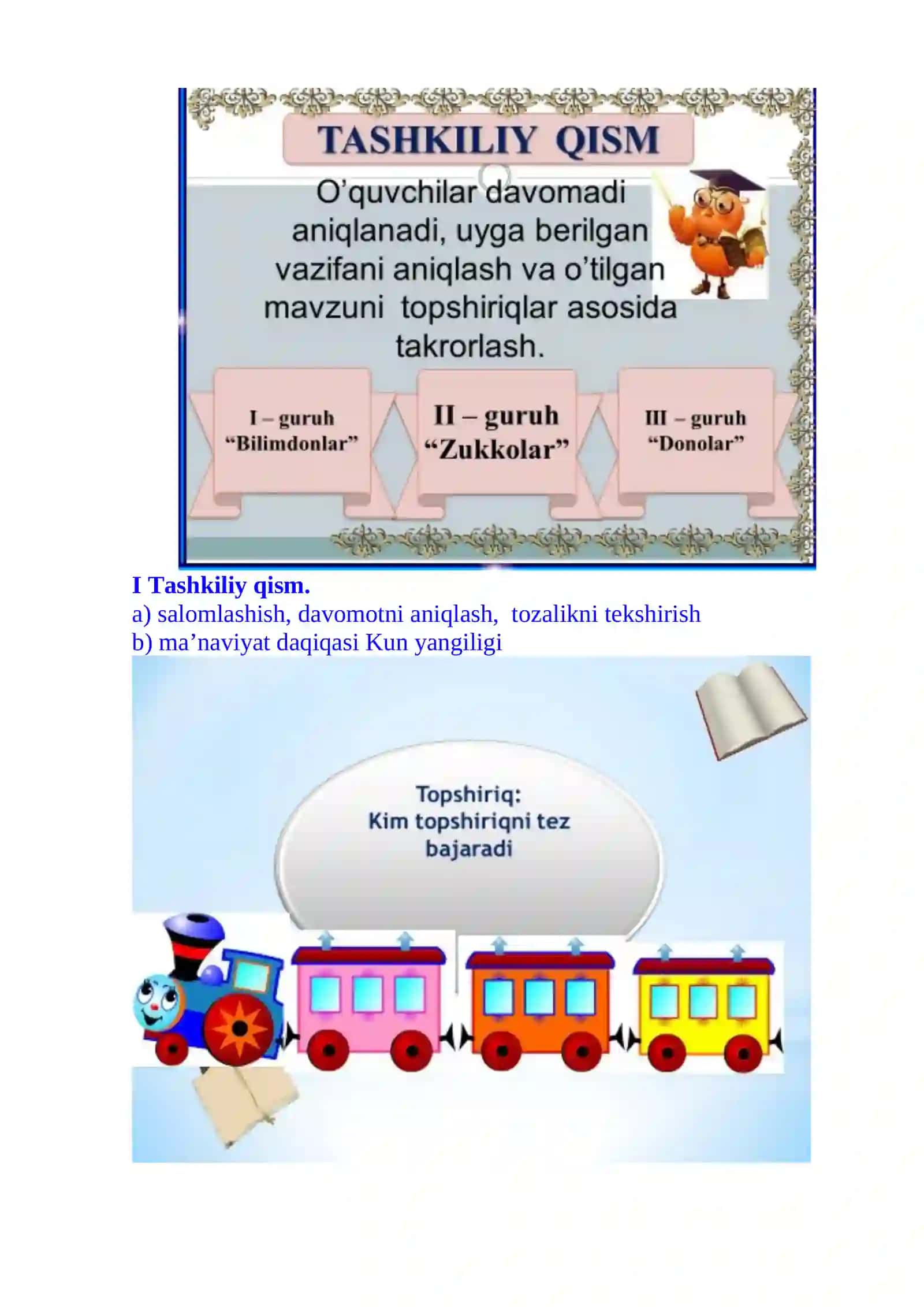 3-sinf Matematika fanidan Yaxlit sonlarni ko'paytirish 1-chorak dars ishlanmasi 3