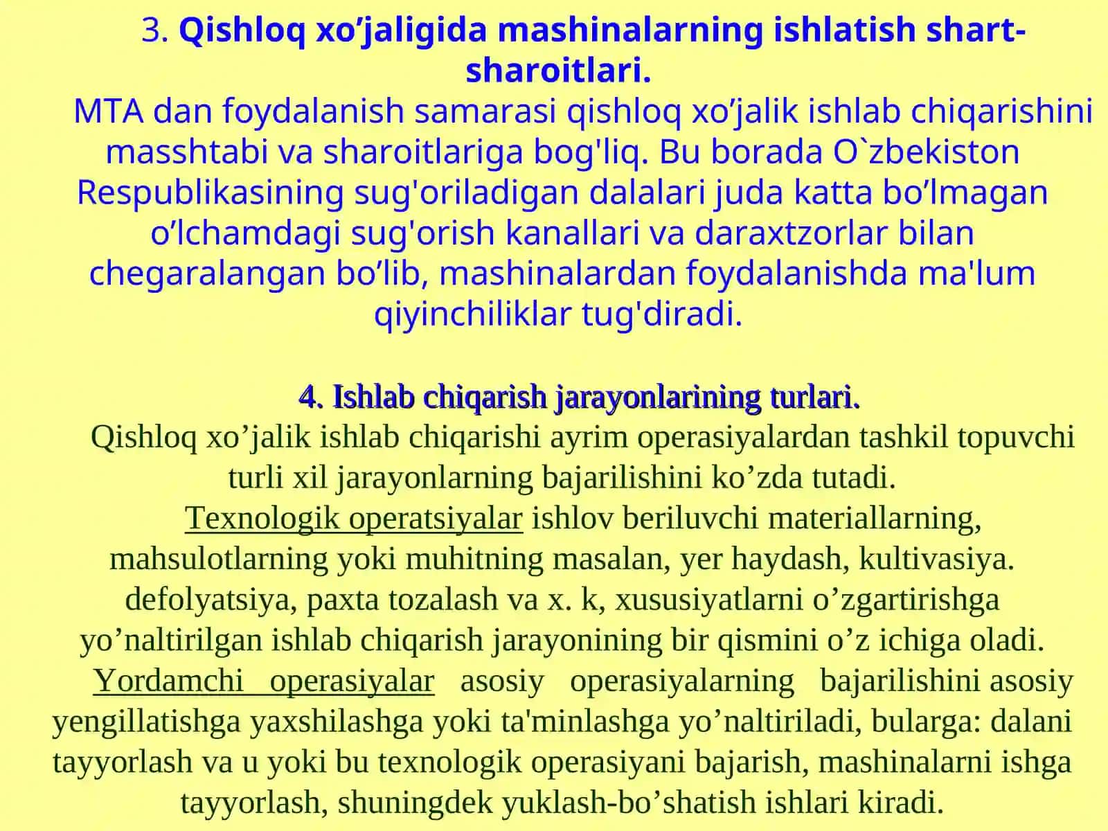 Qishloq xo’jalik agregatlarining energetika vositalari va tasnifi. Mashina-traktor agregatlarining foydalanish xossalari va ko’rsatkichlari 3