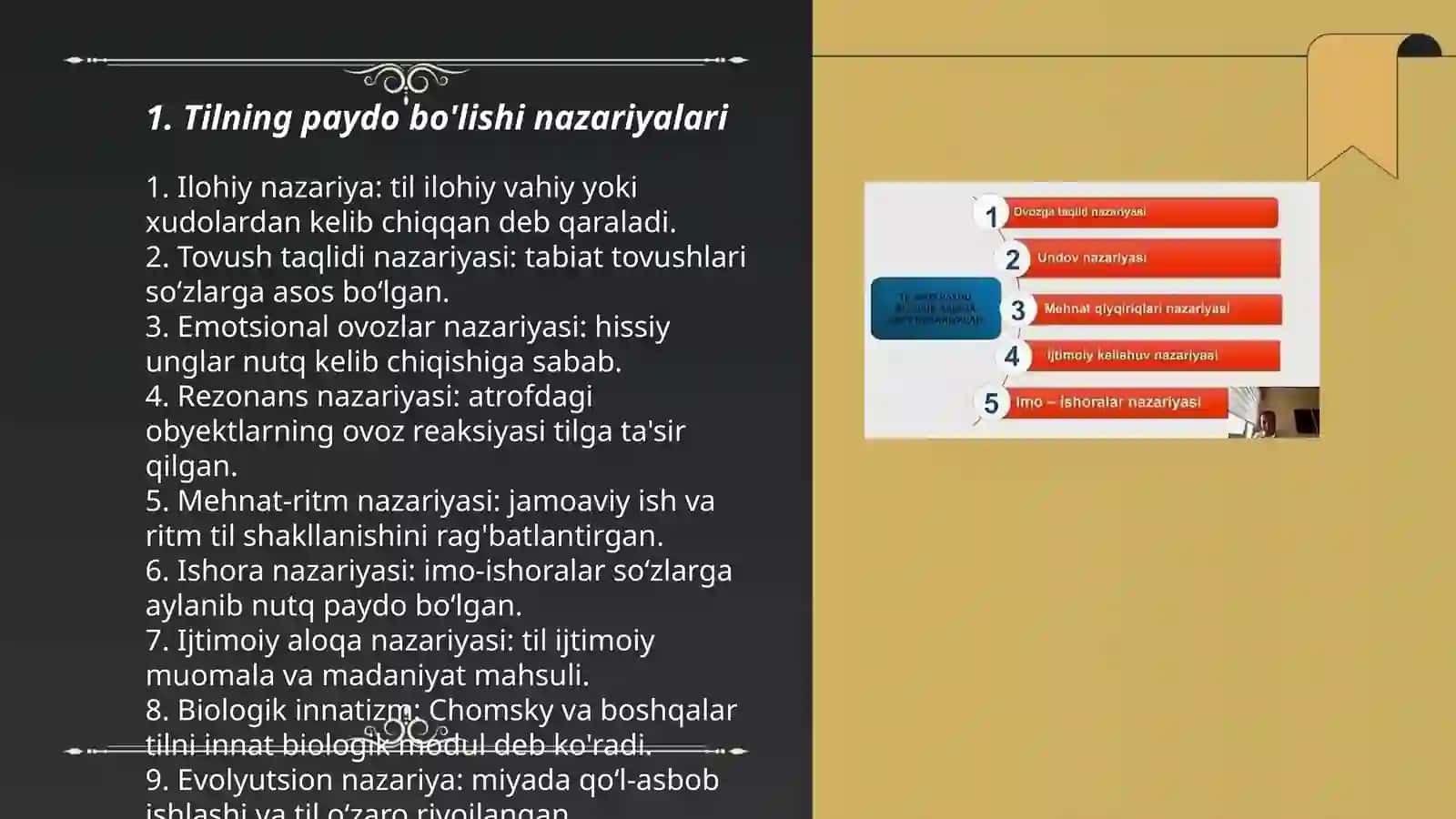 Tilning paydo bo'lishi va rivojlanishi 3