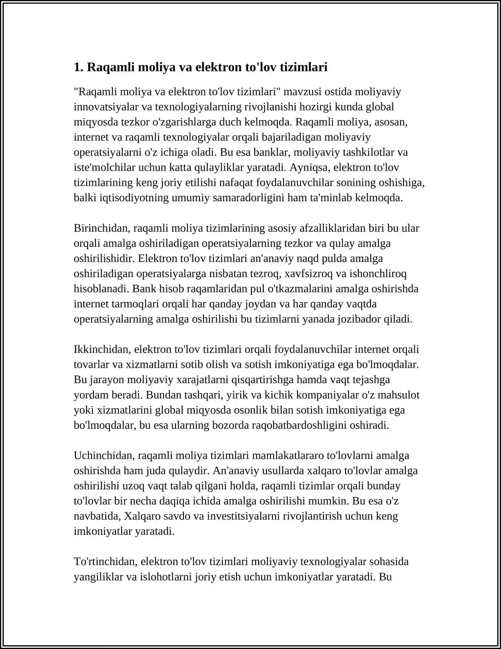 MAVZU MOLIYAVIY INNOVATSIYALAR VA TEHNOLOGIYALARNING RIVOJLANISHI 3