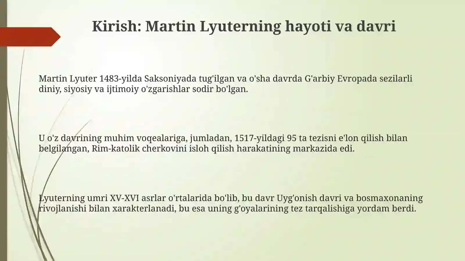 Martin Lyuter ta’limoti 3