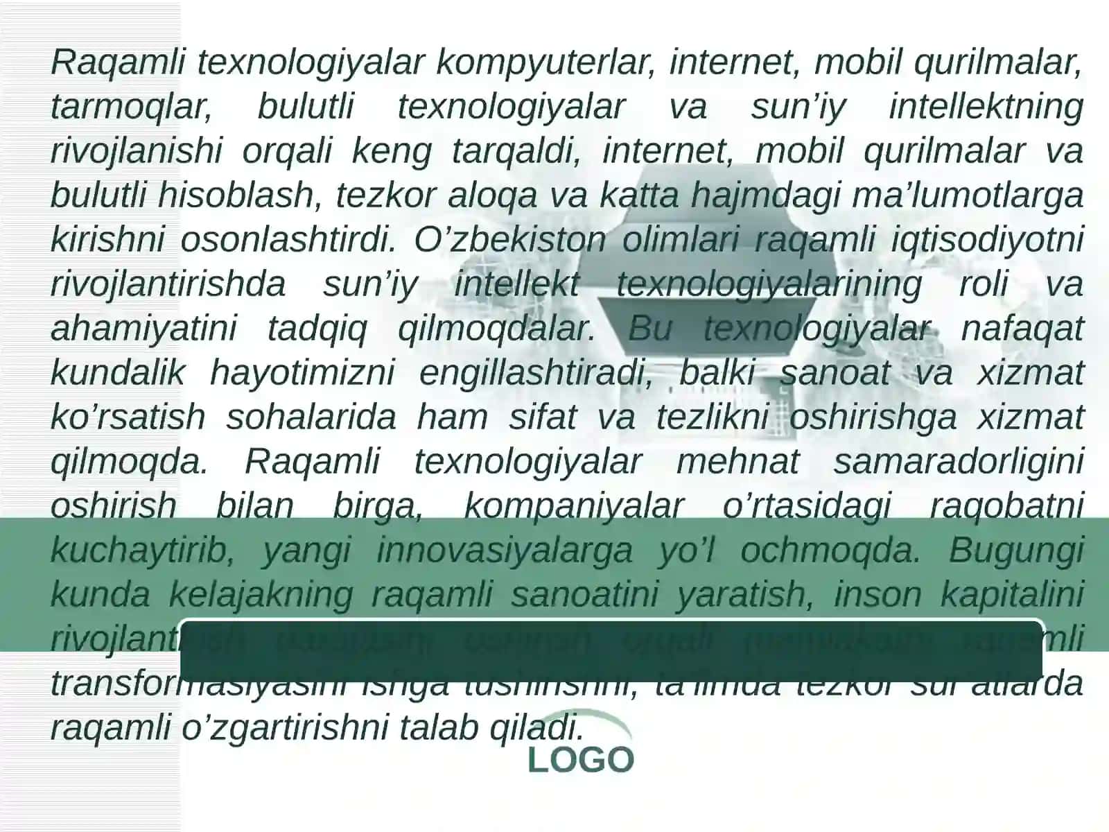 Tibbiyotda raqamli texnologiyalar fanining asosiy bosqichlari. VR texnologiyasiga asoslangan hisoblash anatomiyasi. Tibbiyotga oid mobil ilovalar va ularning qo’llanilishi 3