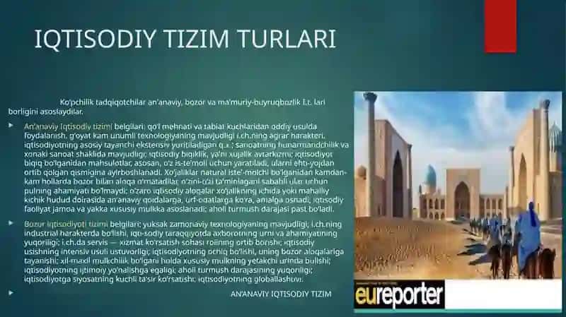 IQTISODIY TIZIMLAR TURLARI VA MULKCHILIK MUNOSABATLARINING SHAKLLARI 3