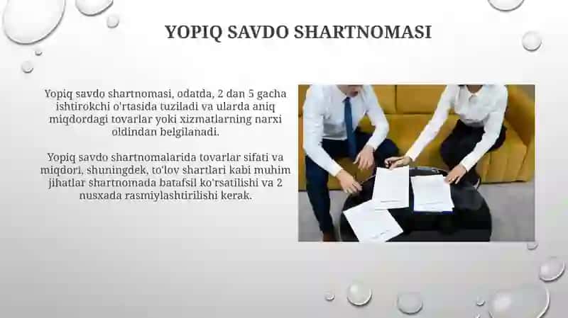 Pudrat shartnomasi va uning turlari 3