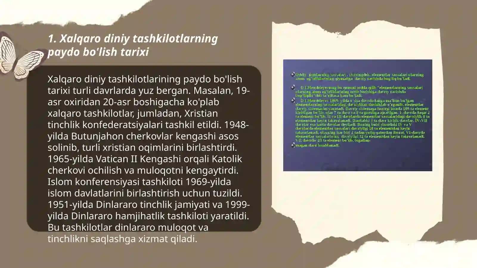 Xalqaro diniy tashkilot faoliyatining tarixi 3