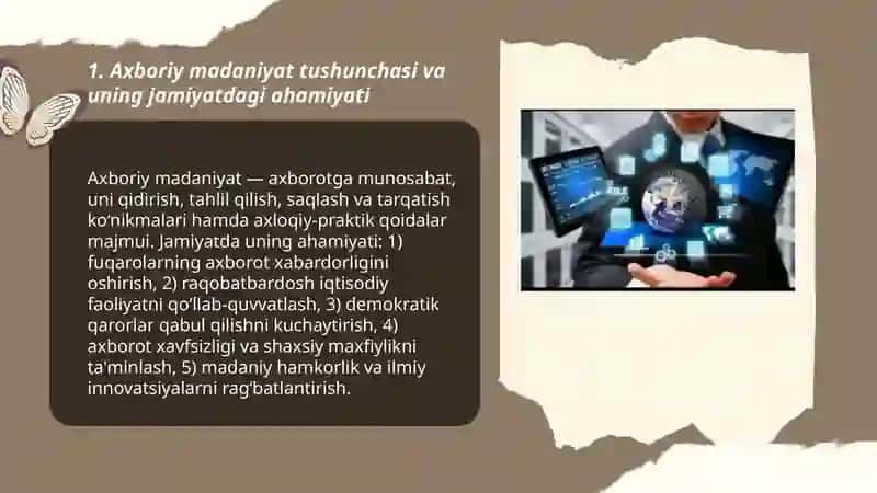 Axboriy madaniyatni shakllantirish va rivojlantirish sharoitlari va vositalarini o'rganish 3
