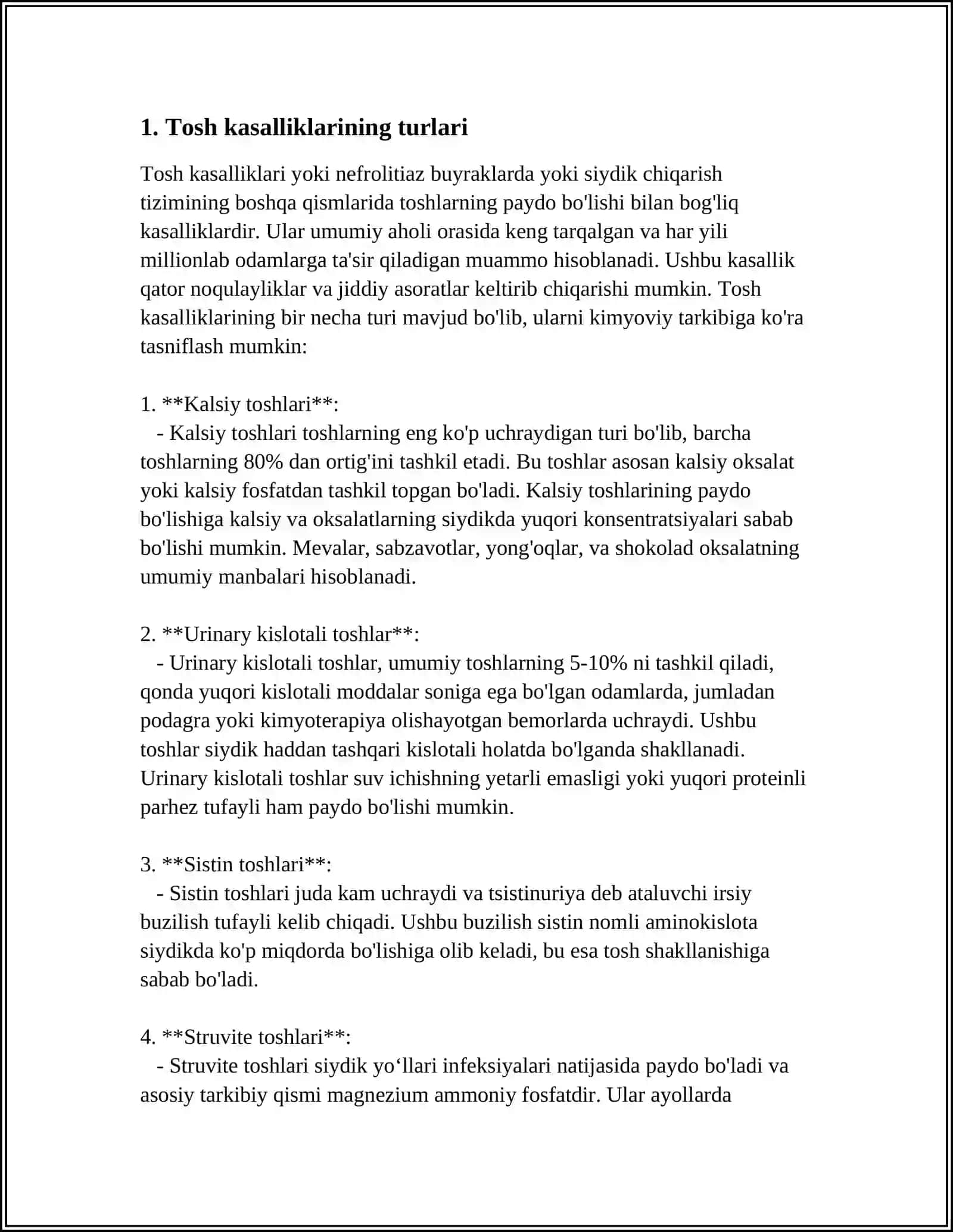 OʼT TOSH KASALLIKLARI 3