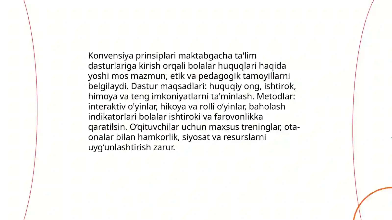 Maktabgacha ta‘lim tashkilotlarda "Bola huquqlari to'g'risidagi konvensiya"dan foydalanishning ahamiyati 3
