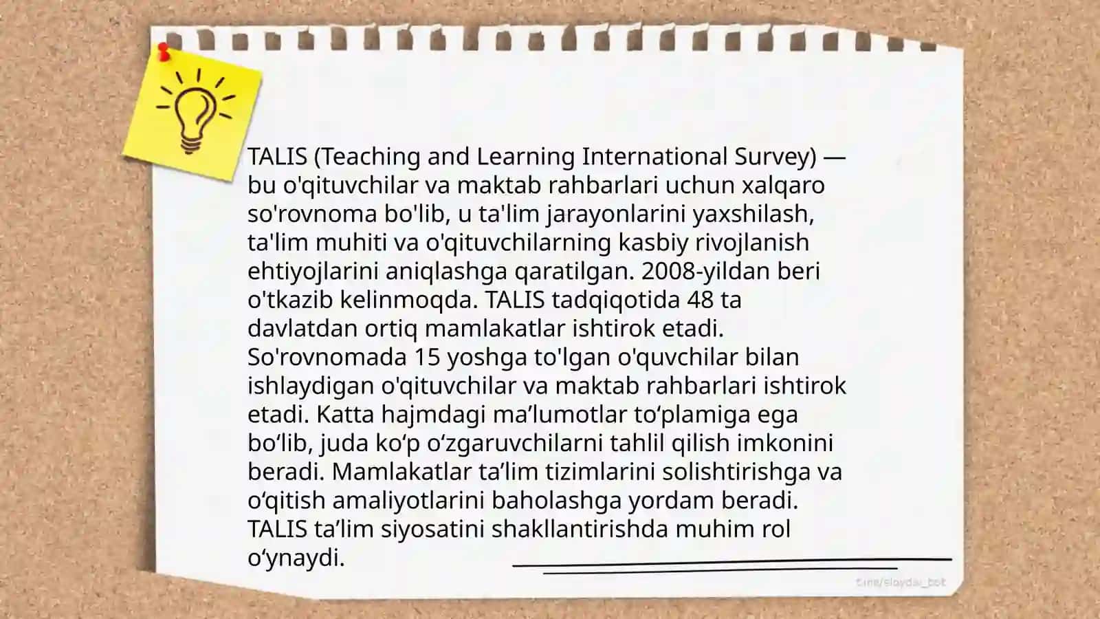 Talis xalqaro baholash dasturi 3