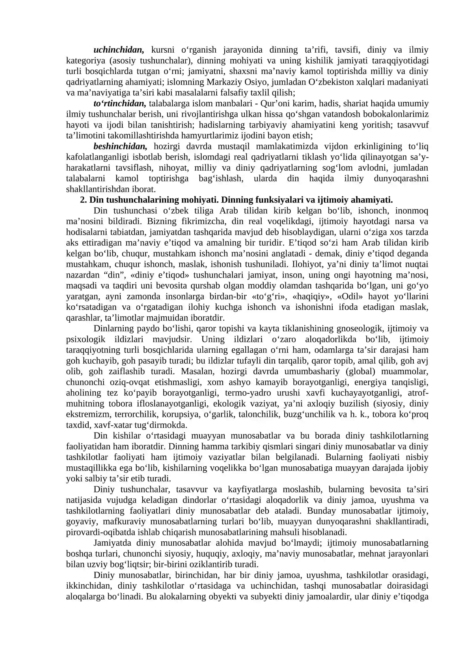 Dinshunoslikning fanining, predmeti, funksiyalari, kategoriyalari 3