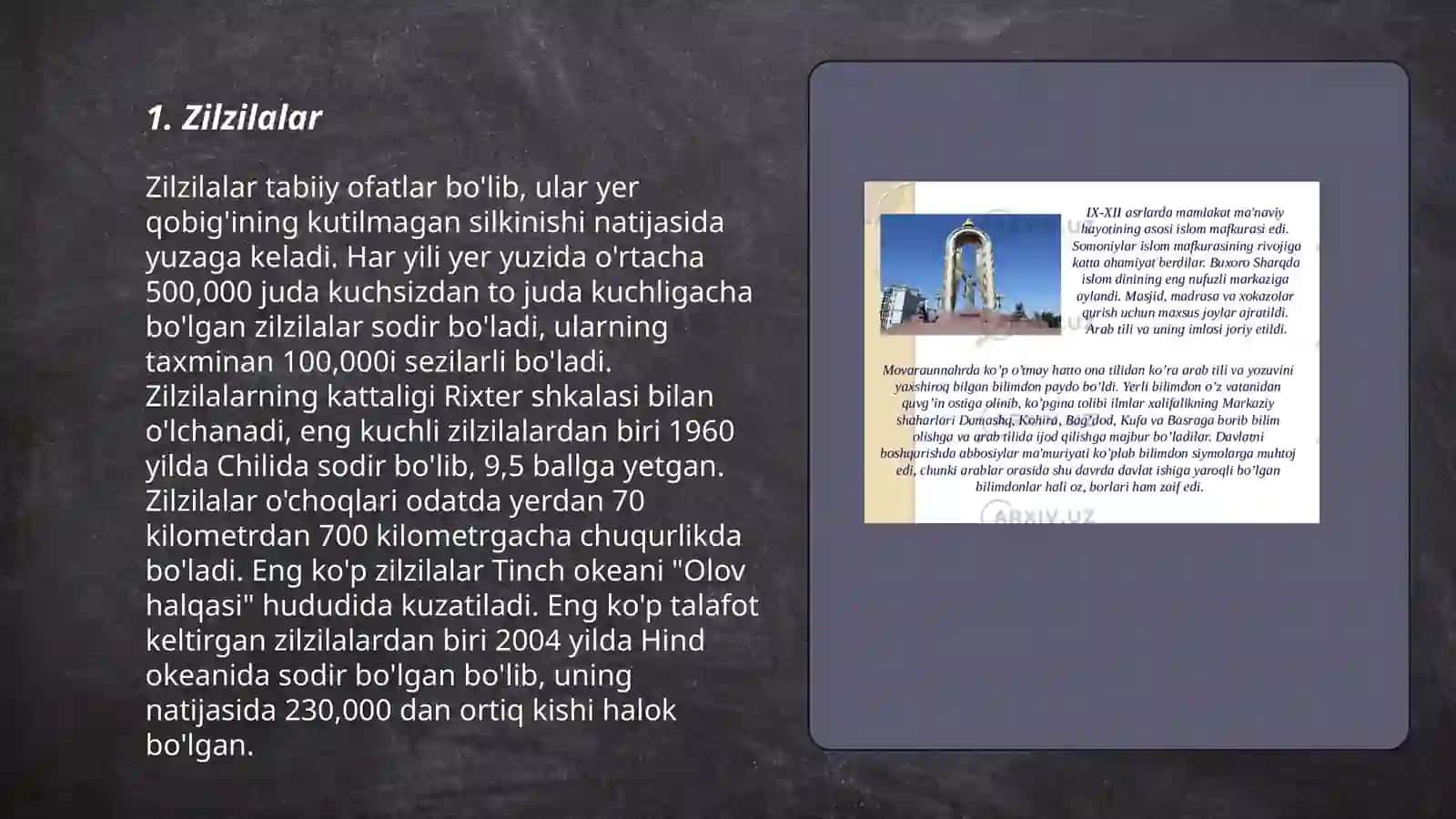 Markaziy Osiyo hududida kuzatiladigan tabiiy ofatlar 3